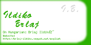 ildiko brlaj business card